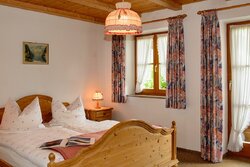 Schlafzimmer in der Ferienwohnung Untersberg